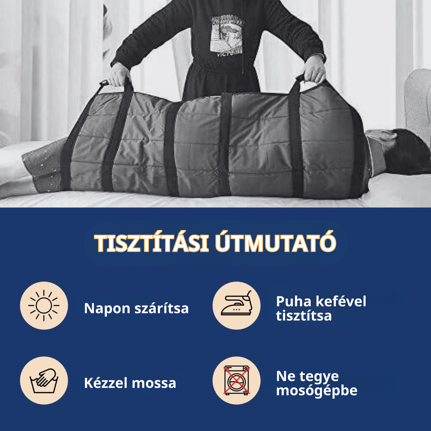 Betegmozgató alátét 6 megerősített fogantyúval, többfunkciós orvosi ágybetét idősek számára