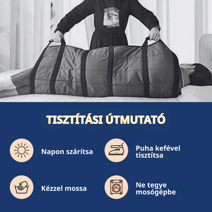 Betegmozgató alátét 6 megerősített fogantyúval, többfunkciós orvosi ágybetét idősek számára