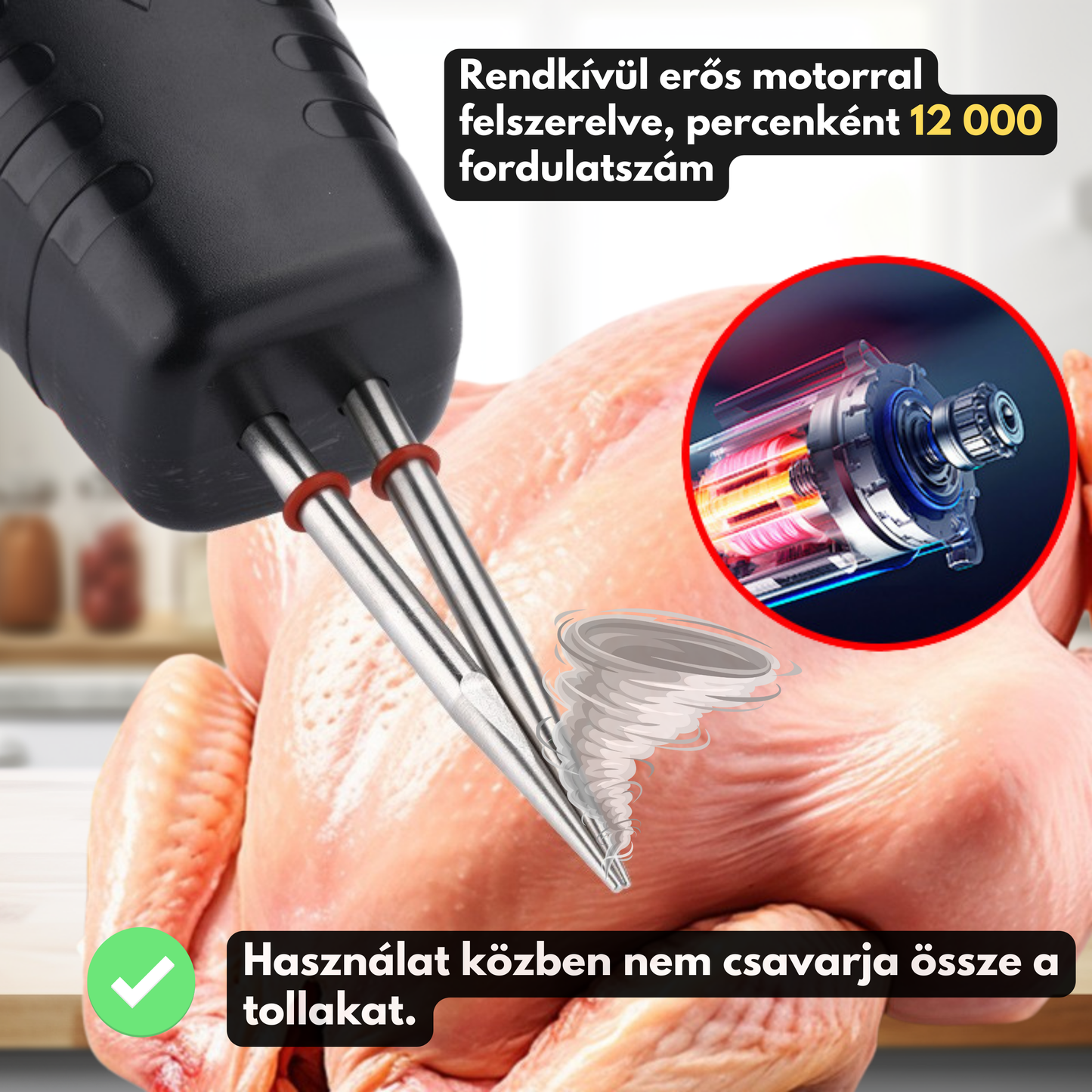Hordozható baromfi tollkopasztó – percek alatt eltávolítja az összes tollat