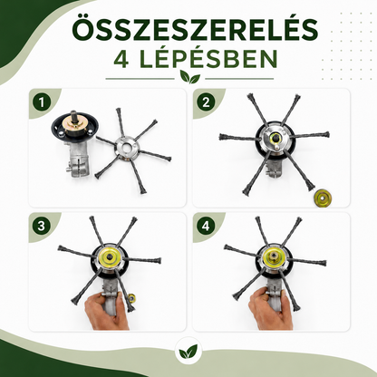 6 ágú fonott acél fűkasza fej – erős és tartós megoldás a makacs gyomok ellen