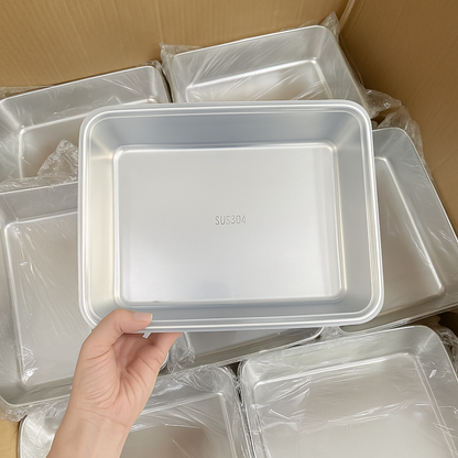 304-es rozsdamentes acél tál légmentes fedéllel (2.1 L – 26 × 20 × 6 cm) | 70% KEDVEZMÉNY!