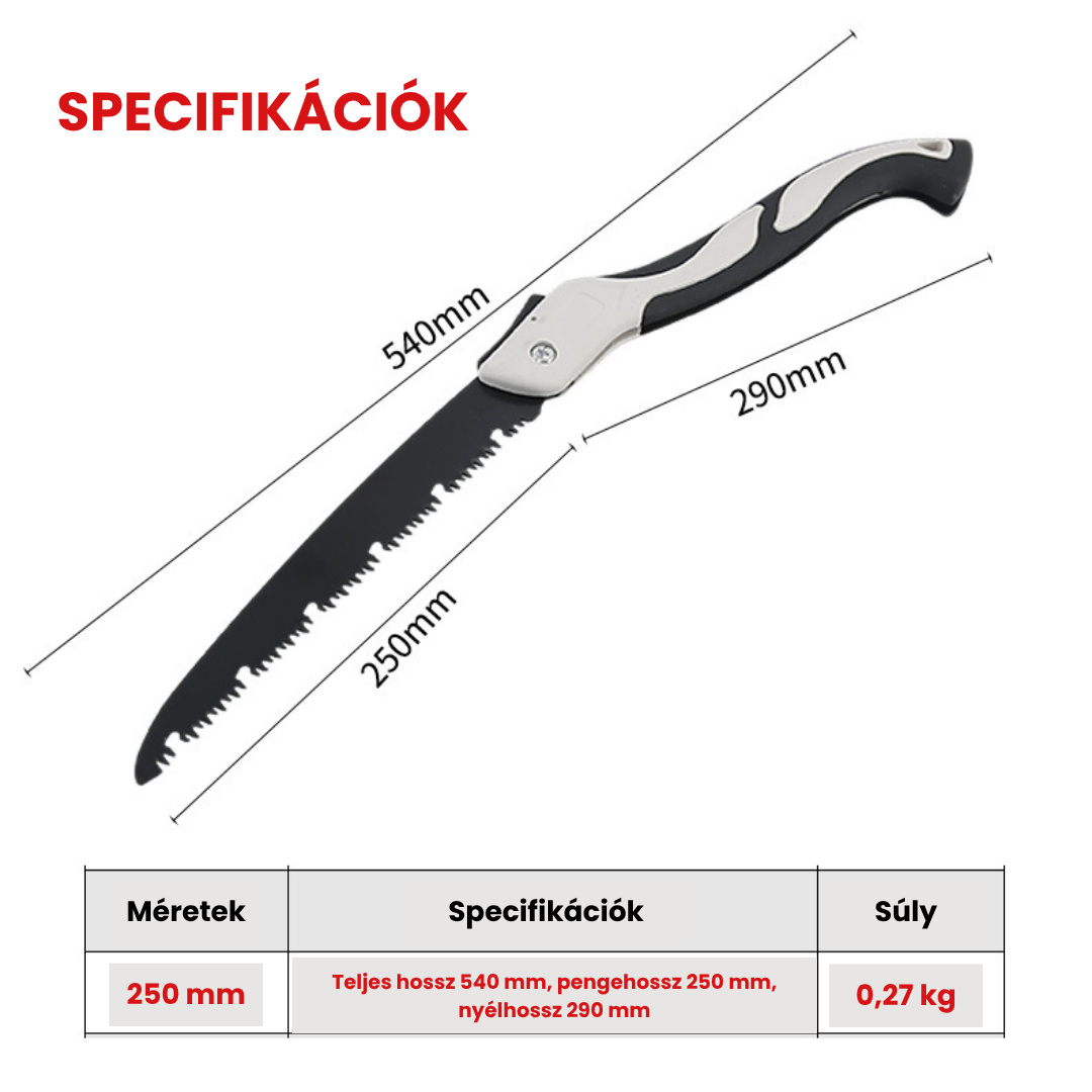 Összecsukható kézifűrész SK5 acélból