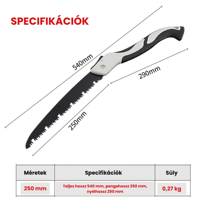 Összecsukható kézifűrész SK5 acélból