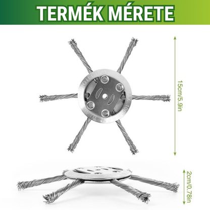 6 Fonott Acélpengés Fűnyíró Fej