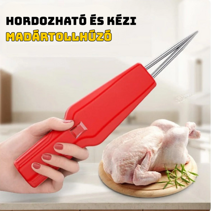 Hordozható kézi tollszedő gép