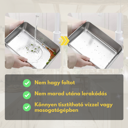 Élelmiszertartó 304-es rozsdamentes acélból – Hosszabb frissesség és maximális biztonság