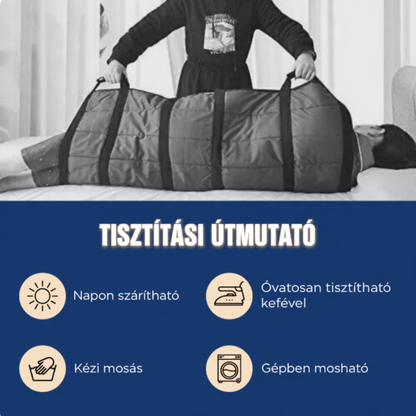 Betegmozgató alátét 6 megerősített fogantyúval – többfunkciós ápolási segédeszköz ágyban fekvő és idős betegek számára
