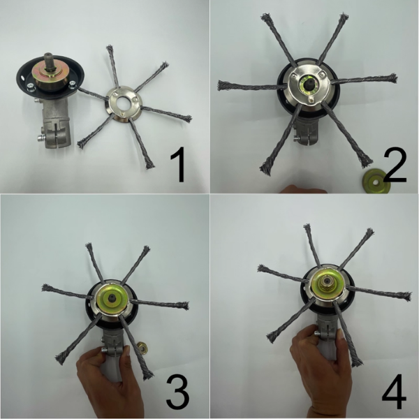 A vágófej 6 darab rozsdamentes acélból készült ággal rendelkezik