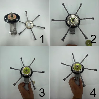 A vágófej 6 darab rozsdamentes acélból készült ággal rendelkezik