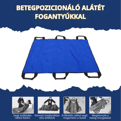Betegmozgató alátét 6 megerősített fogantyúval, többfunkciós orvosi ágybetét idősek számára