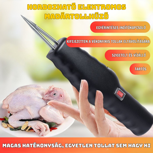 Hordozható kézi tollszedő gép