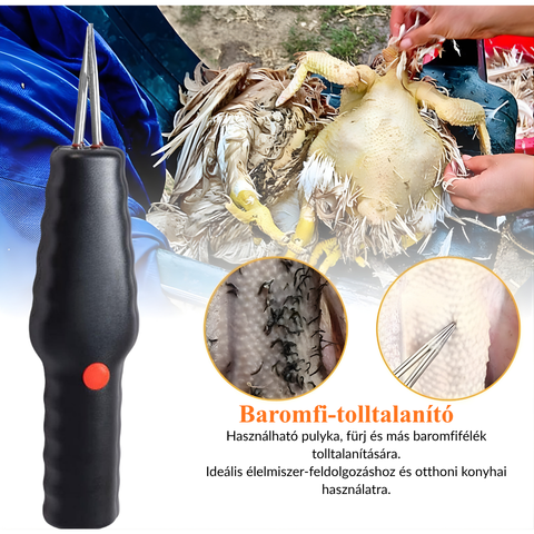 Hordozható baromfi-tolltalanító – néhány perc alatt eltávolítja az összes tollat