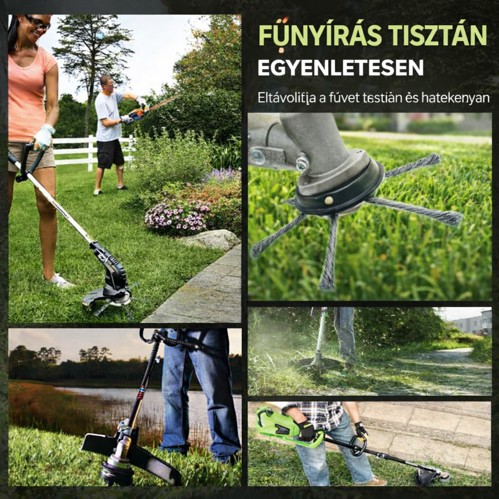 6 pengés acél fűnyíró fej – megoldás a szupergyors fűnyíráshoz