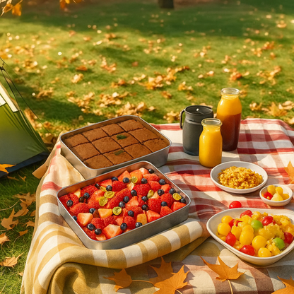 304-es rozsdamentes acél tál légmentes fedéllel (2.1 L – 26 × 20 × 6 cm) | 70% KEDVEZMÉNY!