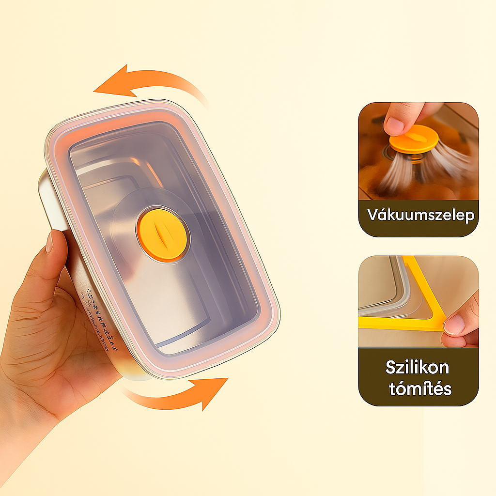 Antibakteriális 316-os rozsdamentes acél ételtároló – 1500 ml | 70% kedvezmény