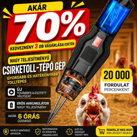 🐔 Elektromos tollfoszató – Tiszta csirke 60 másodperc alatt