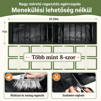 Professzionális ragasztós egércsapda – Akár 10 egér egy éjszaka | 120 cm, méreg nélkül