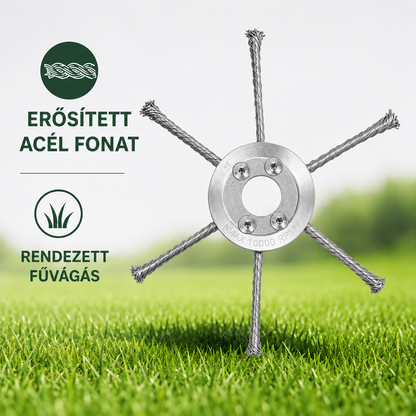 💪 6 fonott acélpengés fűnyíró fej — örökre búcsú a zsinórtól