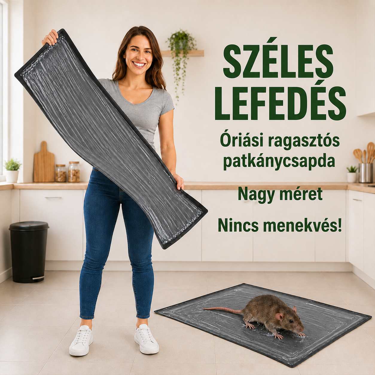 Professzionális ragasztós egércsapdák – extra nagy méret a gyorsabb befogásért