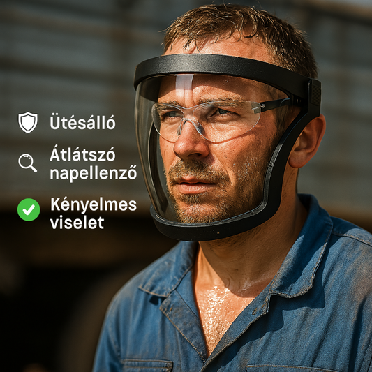 A napellenző védi az arcot a finom portól és a párától