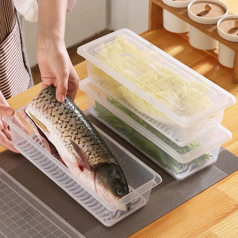 Foody™ ételtároló doboz – 1500ml, csepegtetőtálcás, légmentesen zárható