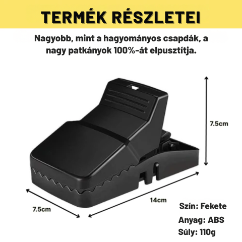 Egércsapda - Nagy szilárdságú csapda - Akár 10 évig is használható