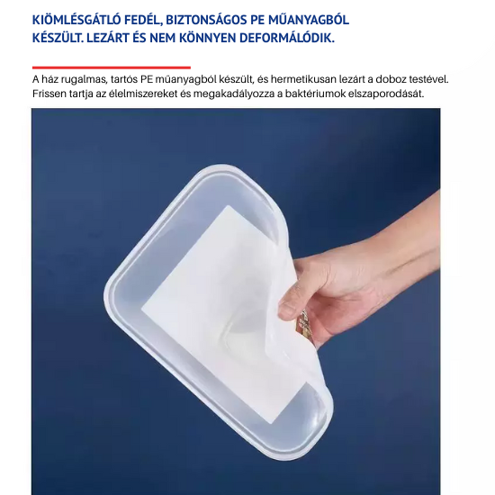 316 rozsdamentes acél tartálykészlet fedéllel (13,5 * 10,5 * 6 cm)