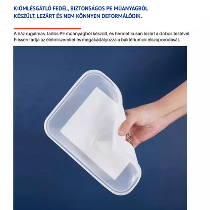 316 rozsdamentes acél tartálykészlet fedéllel (13,5 * 10,5 * 6 cm)