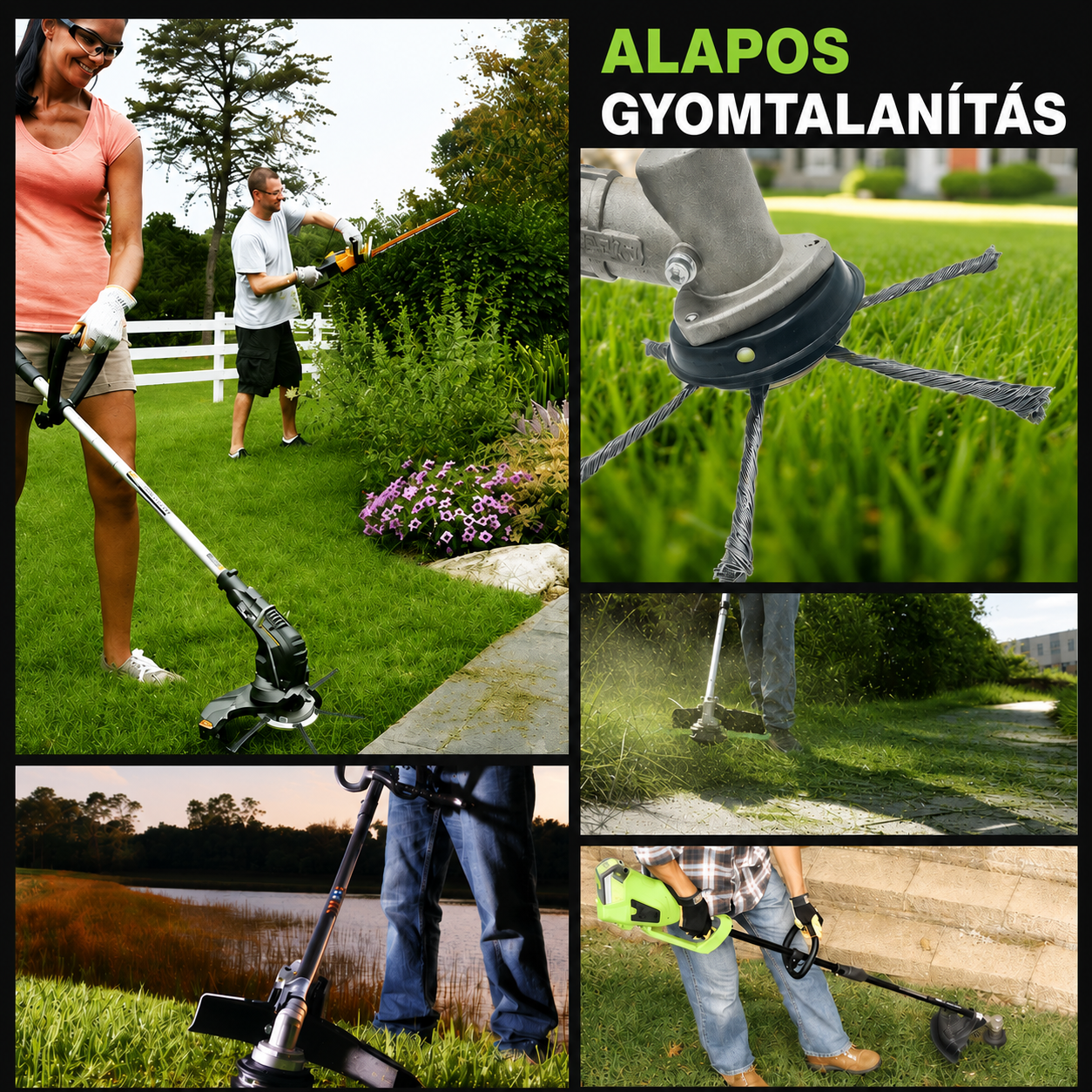 6 ágú fonott acél fűkasza fej – erős és tartós megoldás a makacs gyomok ellen