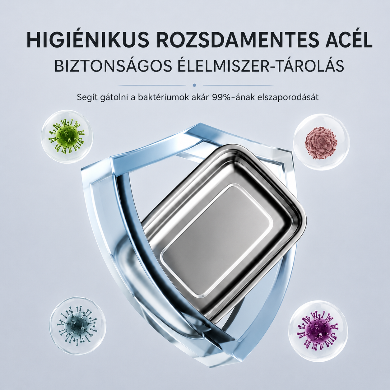 316-os rozsdamentes acél vákuumos ételtároló – hosszabb ideig friss, antibakteriális védelem és biztonságos tárolás