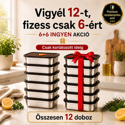 🎁 12-t kapsz, 6-ot fizetsz | 316L Rozsdamentes Acél Vákuumos Ételtároló (Nagy méret – 1000 ml)