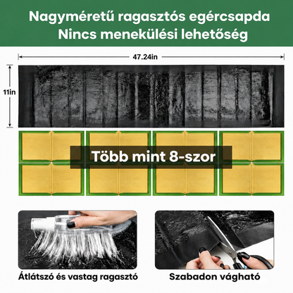 Professzionális ragasztós egércsapdák – extra nagy méret a gyorsabb befogásért
