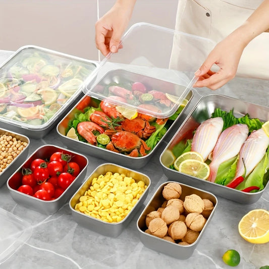 🎁 6 + 3 INGYEN | Prémium minőségű élelmiszertároló 304 rozsdamentes acélból – 2000 ml