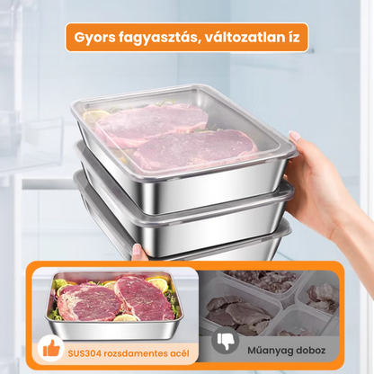 🇭🇺 Prémium minőségű élelmiszertároló AISI 304 rozsdamentes acélból – 2000 ml