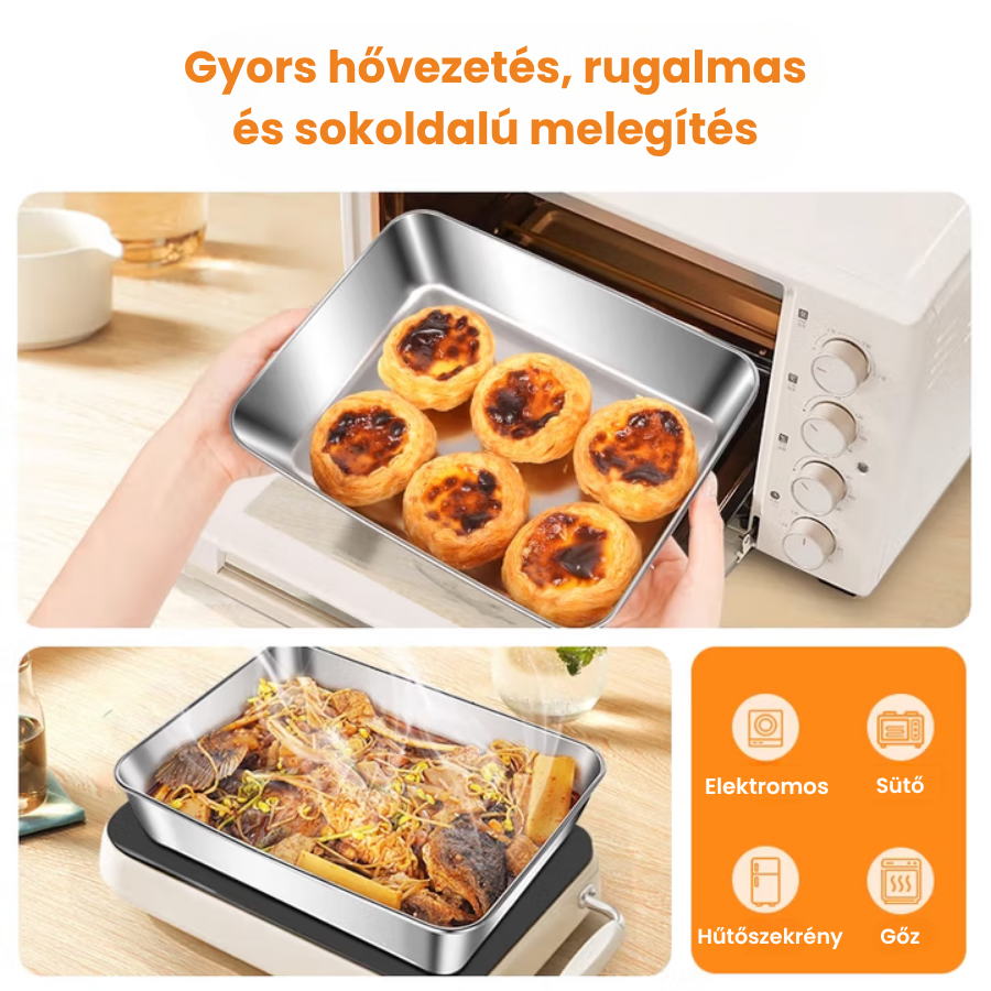 🇭🇺 Prémium minőségű élelmiszertároló AISI 304 rozsdamentes acélból – 2000 ml