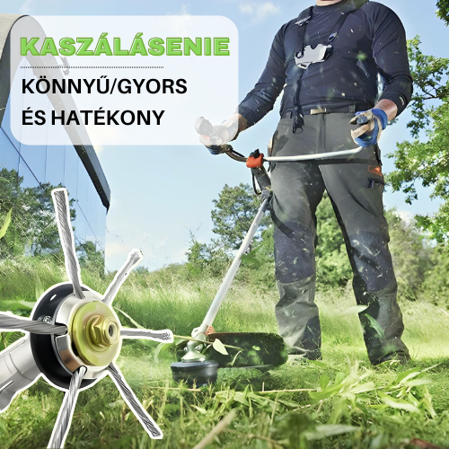 Fűnyírófej 6 rozsdamentes acél pengével